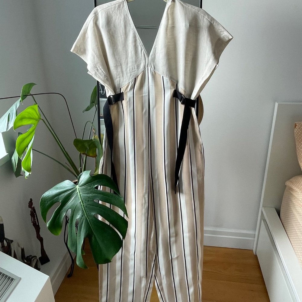 TELA Pre-owned Linen Jumpsuit In Beige S size